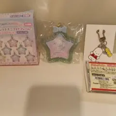 ポチャッコ　大好きなお友だちといっしょキーホルダー×ミニフォトフレーム2点セット