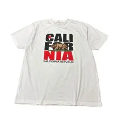 グラフィックTシャツ　カリフォルニアパブリック　ホワイト　2XL 古着　8gのサムネイル