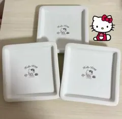 ハローキティー　四角　スクエアお皿　Hello Kitty