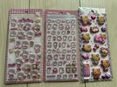 ボンボンドロップシール・ミニ　ハローキティ＆マシュマロシール　日焼けキティ