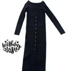 Birthday　BASH ブラック ニット ロング ワンピース　2way