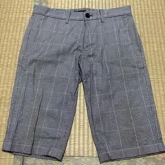 バーバリーブラックレーベル ショートパンツ ウエスト73グレー・グレンチェック