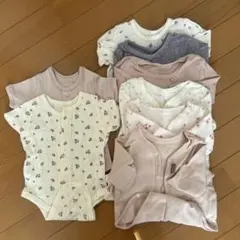【ベビー肌着】60cm 70cm ロンパース8枚セット