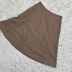 【c7484】✨美品✨LAURA ASHLEY 膝丈スカート　ブラウン