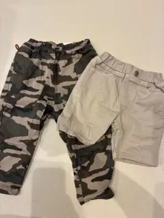 ブリーズ　迷彩柄とベージュのパンツセットキッズ
