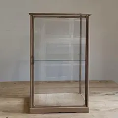 古い木枠ガラスケース　レトロ　飾り棚　古道具　アンティーク　店舗什器
