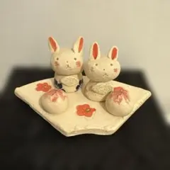 く*ん様 お雛様　うさぎ　ひな祭り　雛人形　置物