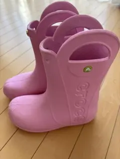 【再値下げ】クロックス　長靴 ハートジビッツ付き　21cm