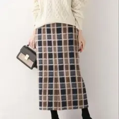 チェック柄 ロングスカート