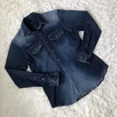 JACKROSE デニムシャツ　長袖　ダメージ加工　ボタン付き　日本製のサムネイル