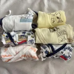 新生児 前あき短肌着 6点　スヌーピー