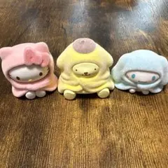 おふとんかぶりっこ 3体セット　ハローキティ　ポムポムプリン　シナモロール