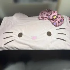 ハローキティ 枕カバー 未使用 ギャル ヒョウ柄 ピンク リボン サンリオ