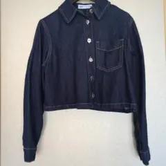 新品 ZARAザラ デニムシャツ ジャケット 　濃紺
