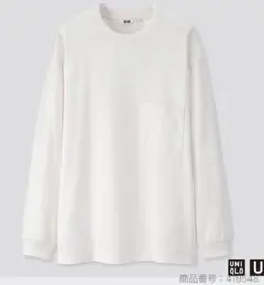 美品［UNIQLO ］ユニクロU＊クルーネックT（長袖） ＊WHITE / XL