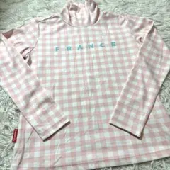 ルコックスポルティフ ピンク ギンガムチェック サイズL レディース ゴルフ