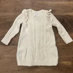 baby GAP アイボリー ケーブルニット 12-18ヶ月