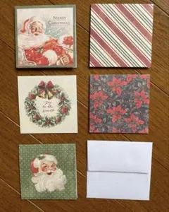 クリスマス ミニカード レターセット 5種