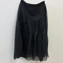 tibi ブラック シフォン フレアスカートのサムネイル