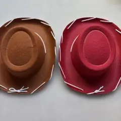 カウボーイハット　トイストーリー　赤　茶色