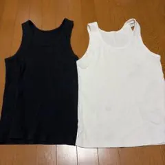 メンズ タンクトップ 2枚セット ブラック ホワイト