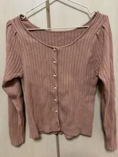 プロポーションボディドレッシング リブ編みカーディガン