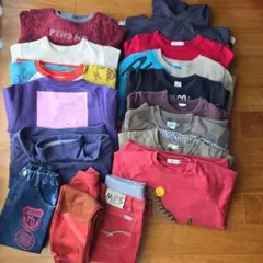 キッズ服　トップス・ボトムス 16点セット
