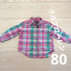 Ralph Lauren 長袖シャツ チェック柄 80　12M