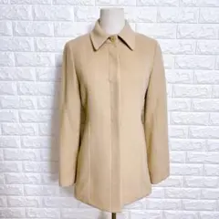 3636 インディヴィ コート Ｍ ベージュ ウール アンゴラ カシミヤ 日本製