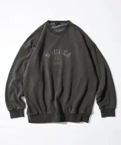 ピグメントダイ アーチロゴ クルーネックスウェット　NAUTICA