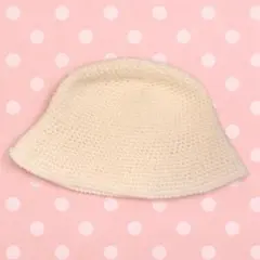 バケハ　クラッシャーハット　クロシェハット　ニット帽　ビーニー　編み物