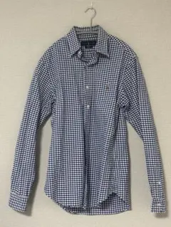Ralph Lauren SlimFitネイビー/ホワイト チェックシャツ ポロ