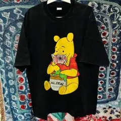 ALIEN ぷーさん Ｔシャツ ティーシャツ ダメージ加工 攻め 前衛的 男性