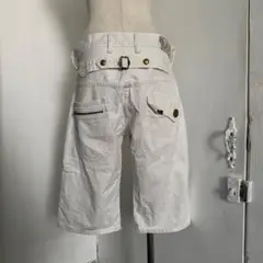 Leeデニムハーフパンツ白30インチy2kアメカジノームコア平成00s