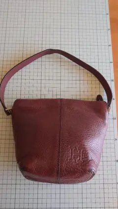 ヒロフ ＨＩＲOＦＵ ダークブラウンレザー バッグ