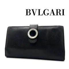 BVLGARI ブルガリ クラシコ 長財布 黒 レザー ロゴ金具 - メルカリ