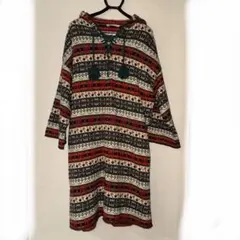 ZARA ワンピース　総柄　ウール