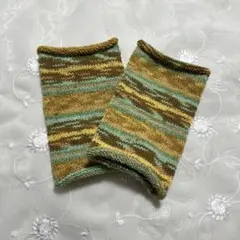 オパール毛糸 手編みのレッグウォーマー