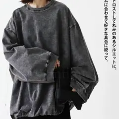 アンティカ 切替えドロストトップス スウェット レディース 長袖