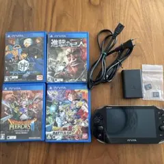 PS Vita 本体 + ゲームソフト4本 + メモリーカード
