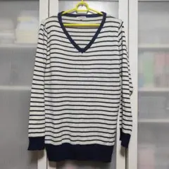 6132 3can4on 長袖ボーダーニット　3号