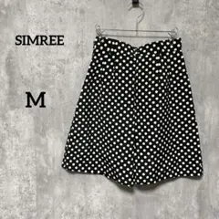 SIMREE 黒白ポルカドット ショートパンツ　日本製　古着ヴィンテージ　M