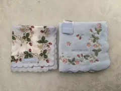 ウェッジウッド　ワイルドストロベリー　タオルハンカチ　ハンカチ