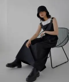 hellam ナイロン ミリタリージャンスカ サロペット ロングワンピース