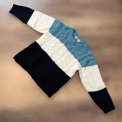 Metallic Board ケーブル編みセーター 120