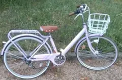 直接引取り希望】♡みずいろ自転車♡DCM製自転車(6速ギア)26インチ