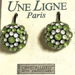 UNE LIGNE スワロフスキークリスタル　パヴェボールピアス
