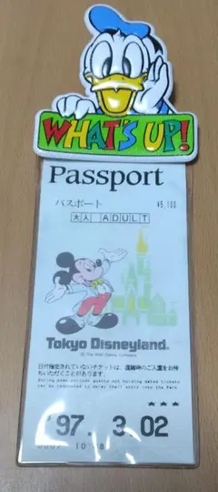 ディズニーランド　パスケース　ドナルド　USED