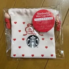 スタバ　ポーチ　ミニカップギフト　ポーチ　巾着　猫　2026 バレンタイン