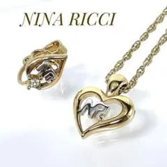 NINA RICCI ニナリッチ ネックレス イヤリング 片耳 ハート ロゴのサムネイル